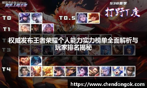 权威发布王者荣耀个人能力实力榜单全面解析与玩家排名揭秘